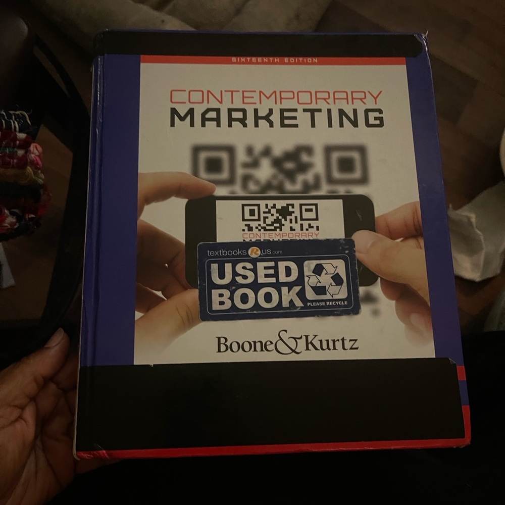 Contemporary Marketing Textbook by Boone & Kurtz 16th edition